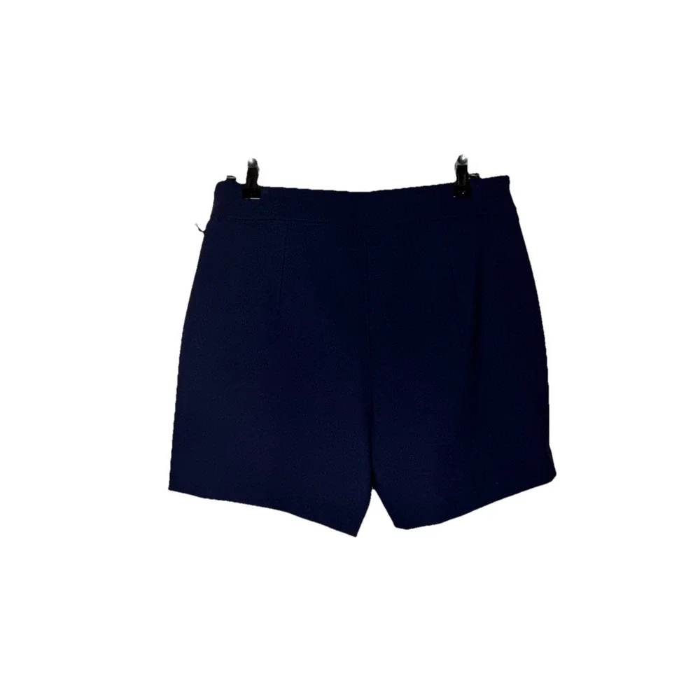 NWOT Rachel Zoe‎ Navy Blue Sailor Shorts Solid Button Accents Flat Front Size 8